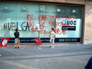 graffiti on bank