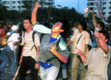 Students and Workers protest in Jakarta, Indonesia