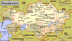 Map of Kazakstan