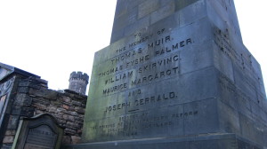 Monument to Thomas Muir, democratic martyr in New Calton Cemetery