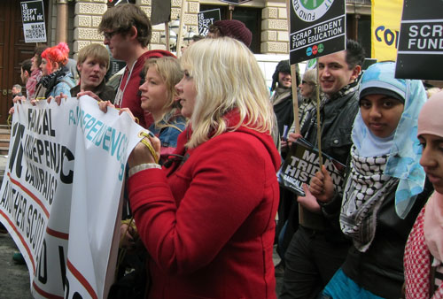 Radical Independence marching against Trident
